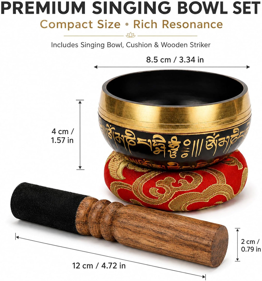 Tibetisches Klangschalen Klein Set Meditationsschale 8CM