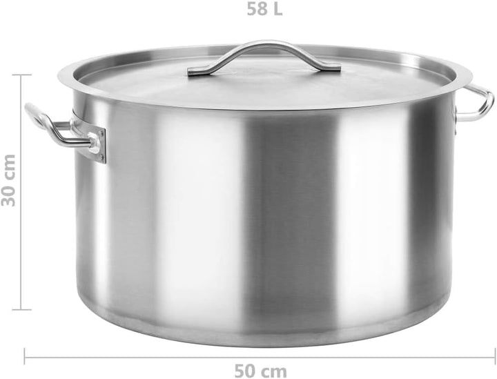 vidaXL Suppentopf mit 2 Griffen Kochtopf Universaltopf Induktion Topf Spaghettitopf Induktionstopf G