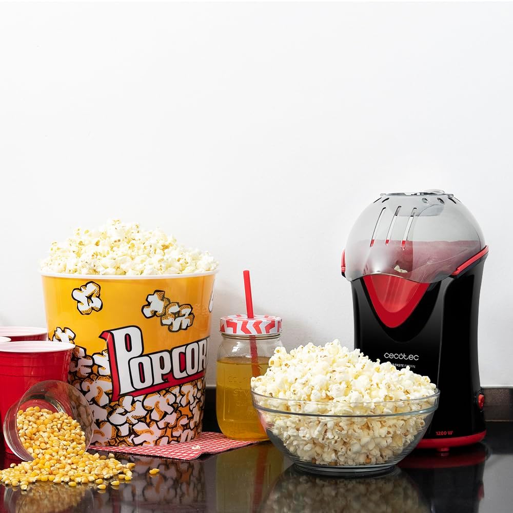 Cecotec Popcorn-Maschine mit Konvektion Fun&Taste Pop Corn. Popcorn-Maschine mit 1200W, abnehmbarem