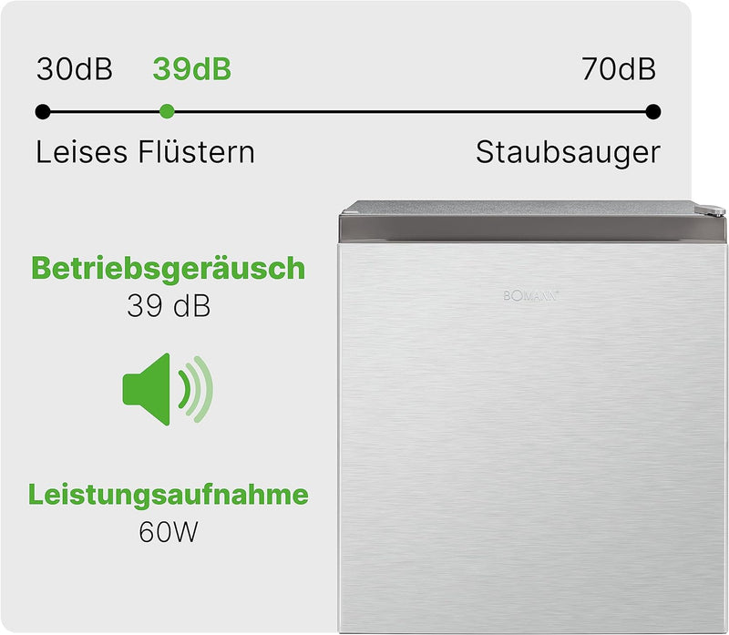 Bomann Mini-Kühlschrank mit Gefrierfach/ Kühlbox KB 7245; Nutzinhalt 45 Liter (4 Liter Frost); für K
