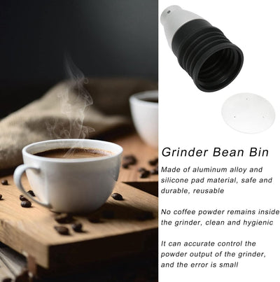 60 G Kaffeemühle Single Dose Hopper, Kaffeemühle aus Aluminiumlegierung, Bohnenbehälter mit Silikonb