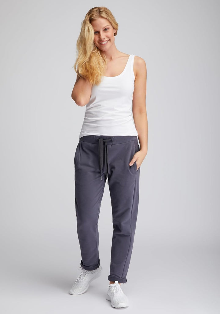 Elbsand Brinja Damen 7/8 Hose, Sweathose, gerade Schnittform XS Charcoal, XS Charcoal