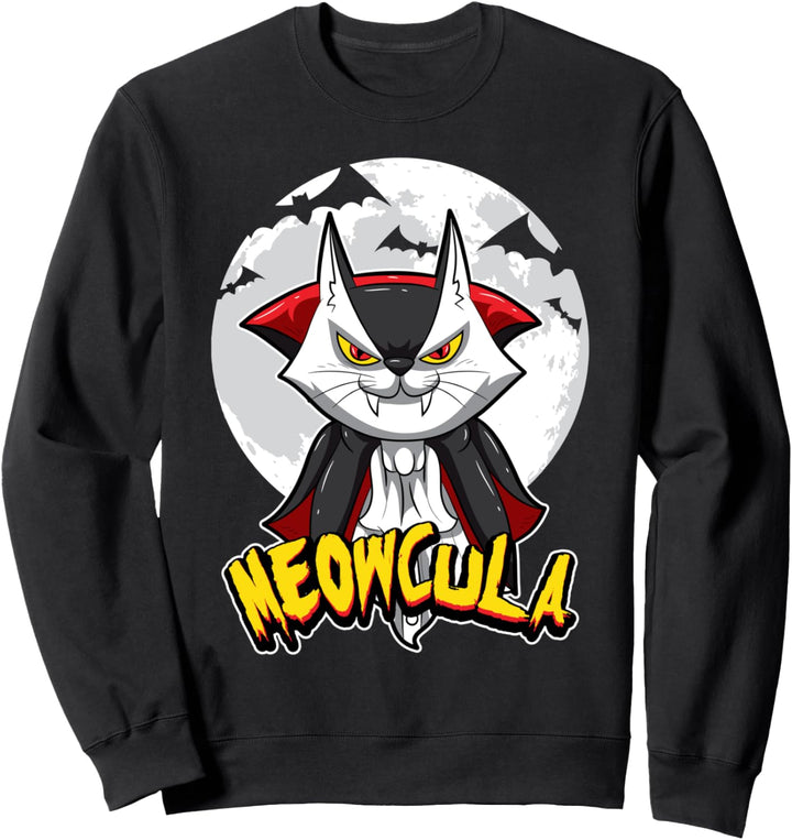 Meowcula - Katzenvampir - Katzen-Halloween-Kostüm Sweatshirt