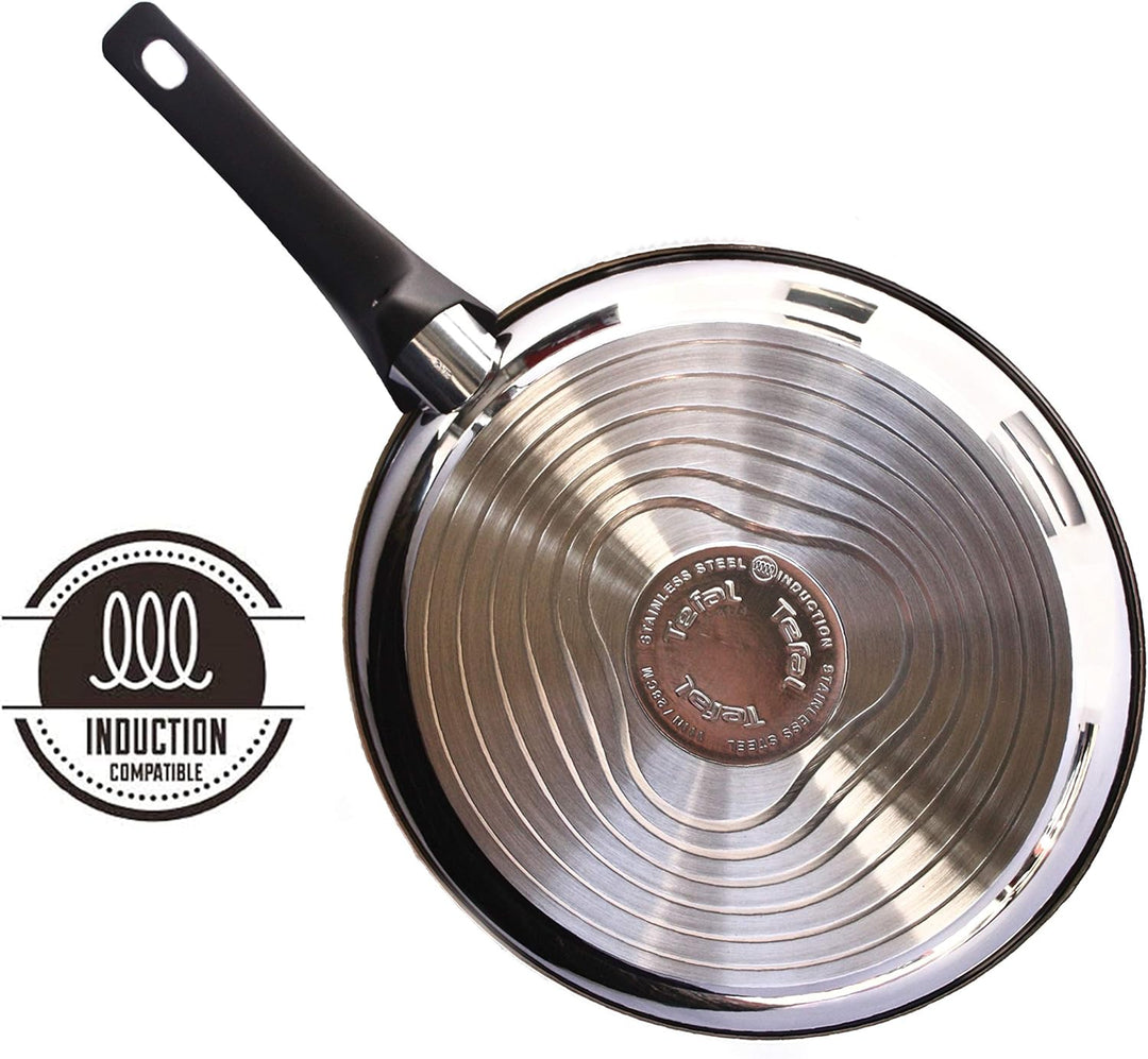 Tefal E43510 Jamie Oliver Pfannenset 5 tlg Induktion, inkl Deckel 28cm+Wender, Pfanne 20,26,28 cm, a