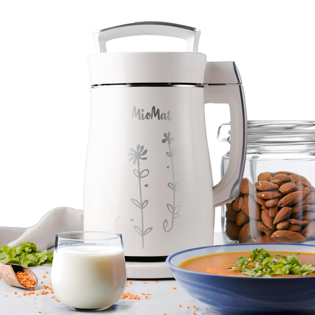 8-in-1 Pflanzlicher Milchbereiter | Bereiten Sie 1,2L natürliche Mandelmilch, Sojamilch, Hafermilch,