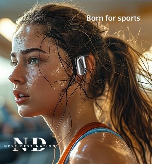 Next Destination Kabellose Bluetooth 5.4 Sport-Kopfhörer mit Haken Q16S | Kopfhörer | IPX7 wasserdic