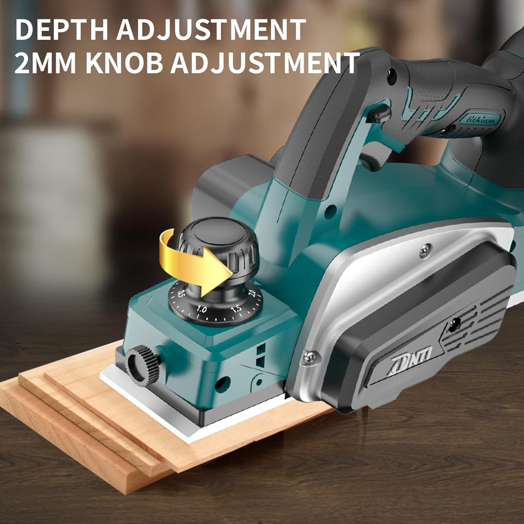 DNTI Professional Akku-Hobel 20 V Brushless 82 mm Hobelbreite bis 2 mm Spantiefe Akku-Randhobel bürs