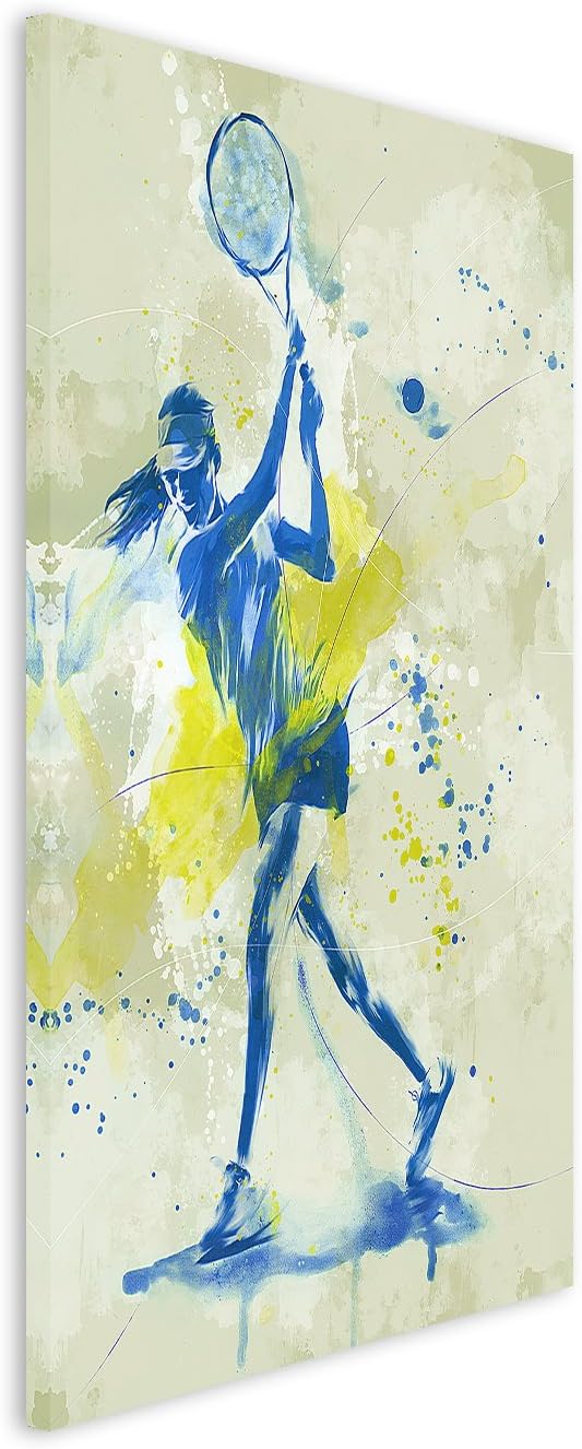 Paul Sinus Art Tennis III 90x60cm SPORTBILDER Splash Art Wandbild Aquarell Art