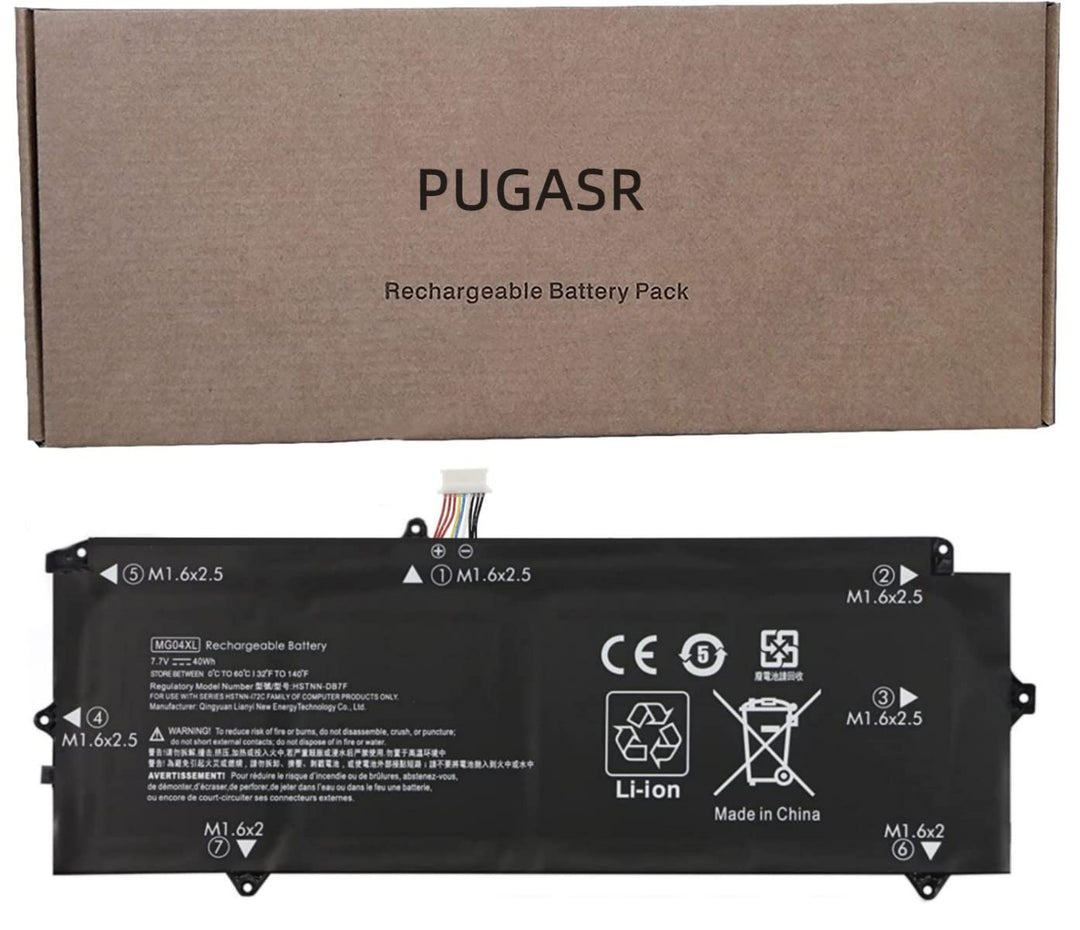PUGASR MG04XL Laptop Akku Kompatibel mit Hp Elite X2 1012 G1 Series Laptop MG04 HSTNN-I72C 812060-2B