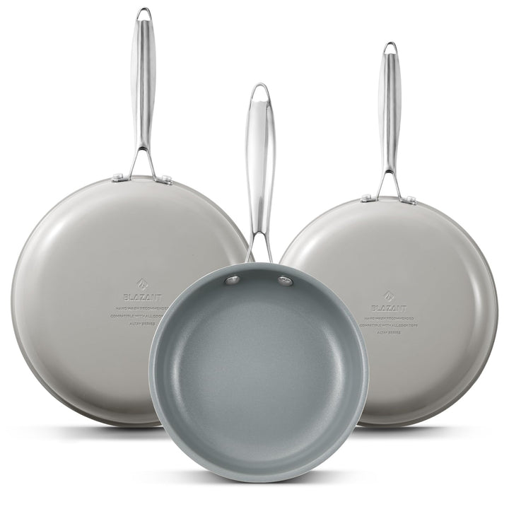 Pfanne Induktion, Antihaft Bratpfannen Set 20+24+28 cm für alle Herdarten, Molekular gebondeter Indu