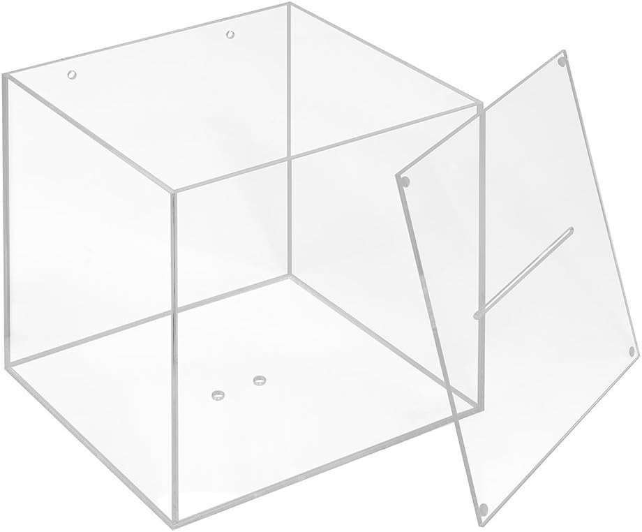 Losbox aus Acrylglas in 200x200x200mm - Zeigis® / Spendenbox/Aktionsbox/Gewinnspielbox/transparent/d