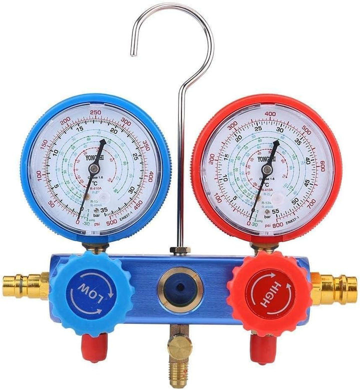 Resser Klimaanlagen Monteurhilfe Set R134a Manometer Klimaservicegerät Dichtheitsprüfer KFZ Werkzeug