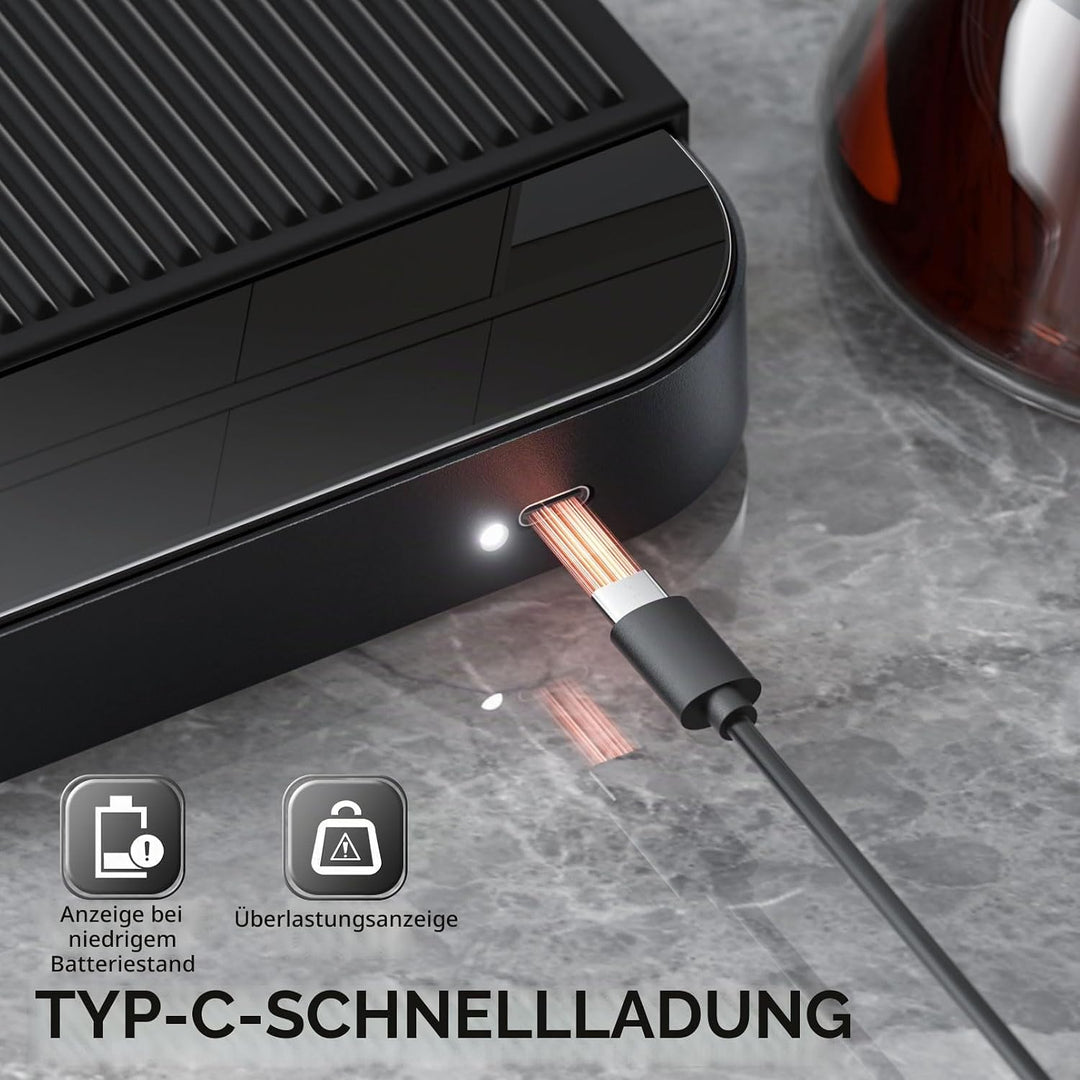 Wiederaufladbare Kaffeewaage mit Timer, 3 kg/0,1g Espresso Waage für Pour-Over Kaffee, 3 Modi &amp; 6 Ei