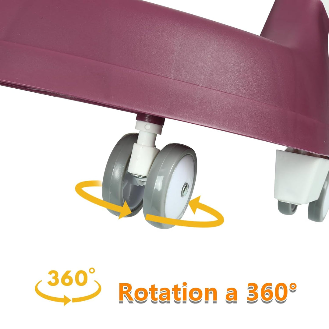 5-in-1 Lauflernhilfe für Babys, mit verstellbaren Höhen, Gehfrei Babywalker ab 6 Monate, bis zu 25 k
