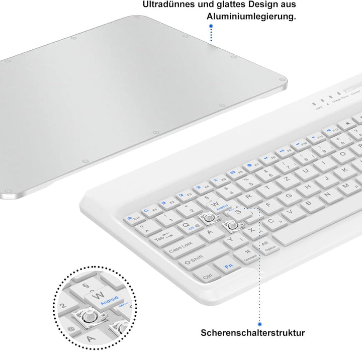 FOGARI Xiaomi Redmi Pad Pro 12.1 Tastatur Hülle - Xiaomi Pad Poco 12.1 Zoll 2024,Magnetisch Abnehmba