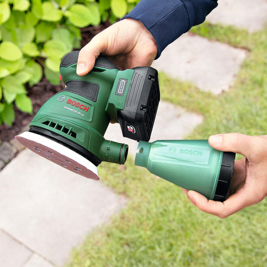 Bosch Akku-Exzenterschleifer UniversalOrbit 18V-20 (Schleifen von mittelgrossen bis grossen Holzober