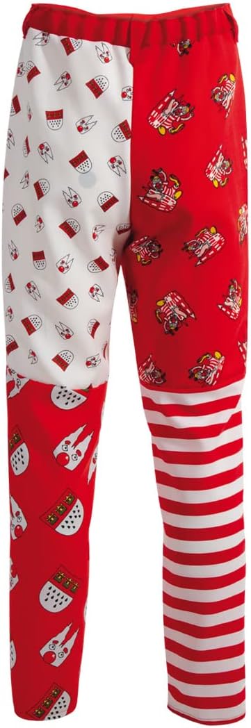 KarnevalsTeufel Damen- oder Herren-Kostüm Hose Kölle Alaaf, rot-weiss Köln viele Motive Patchwork Mu
