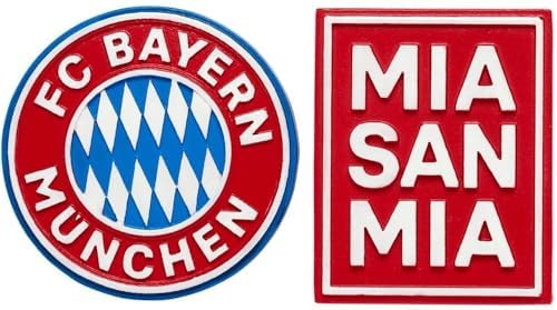 FC Bayern München Magnet Logo 2er-Set Rot I Fussball Einheitsgrösse, Einheitsgrösse