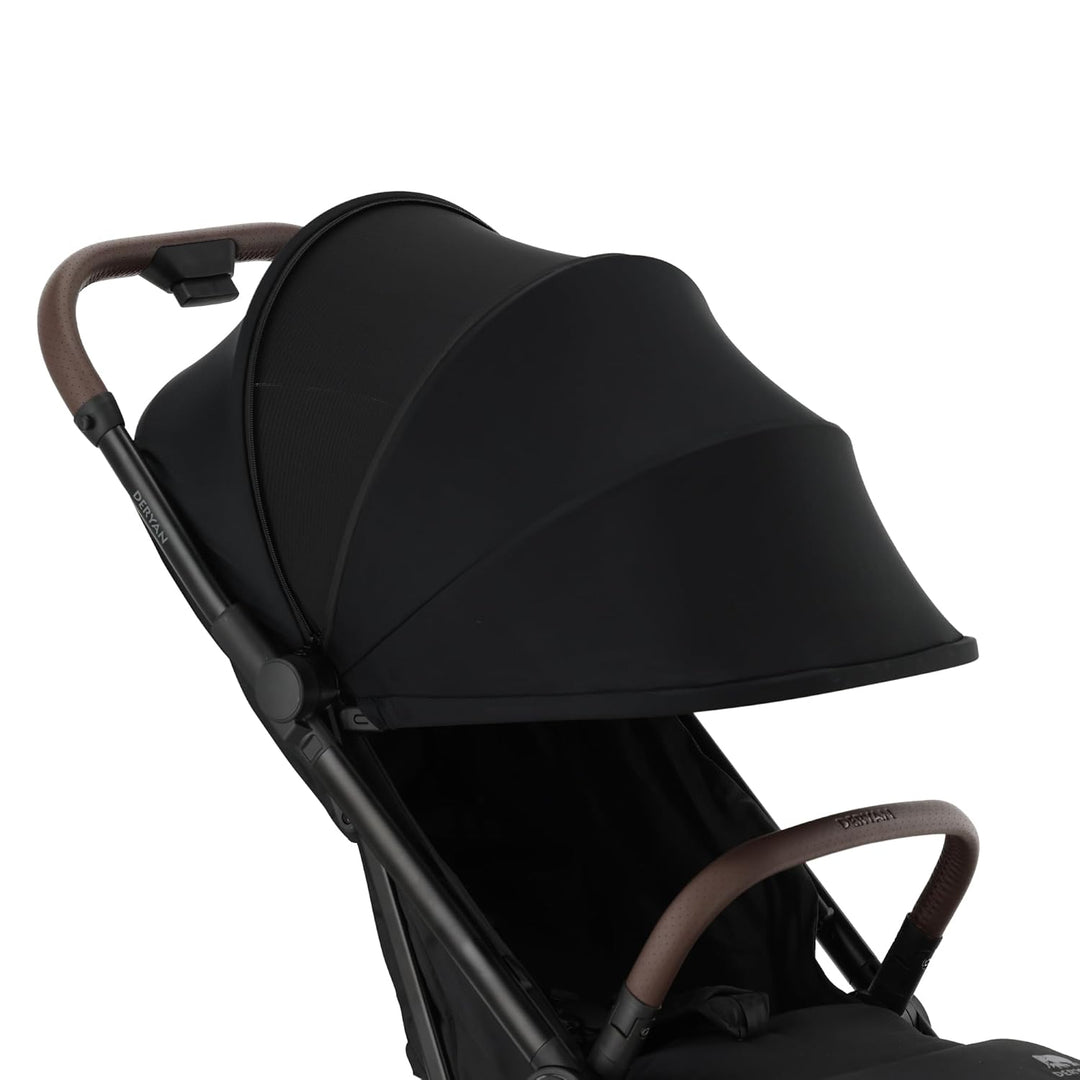 Deryan Air Reisebuggy - Leicht & kompakt - Handgepäckgrösse, faltbarer Reise-Kinderwagen mit Liegefu