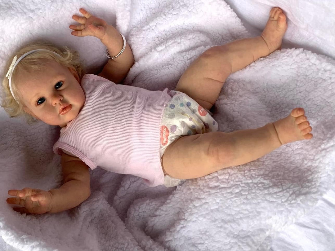 Zero pam Echtes Leben Reborn Baby Puppen Mädchen 24 Zoll Aufstellbare Reborn-Kleinkind-Baby-Puppen,