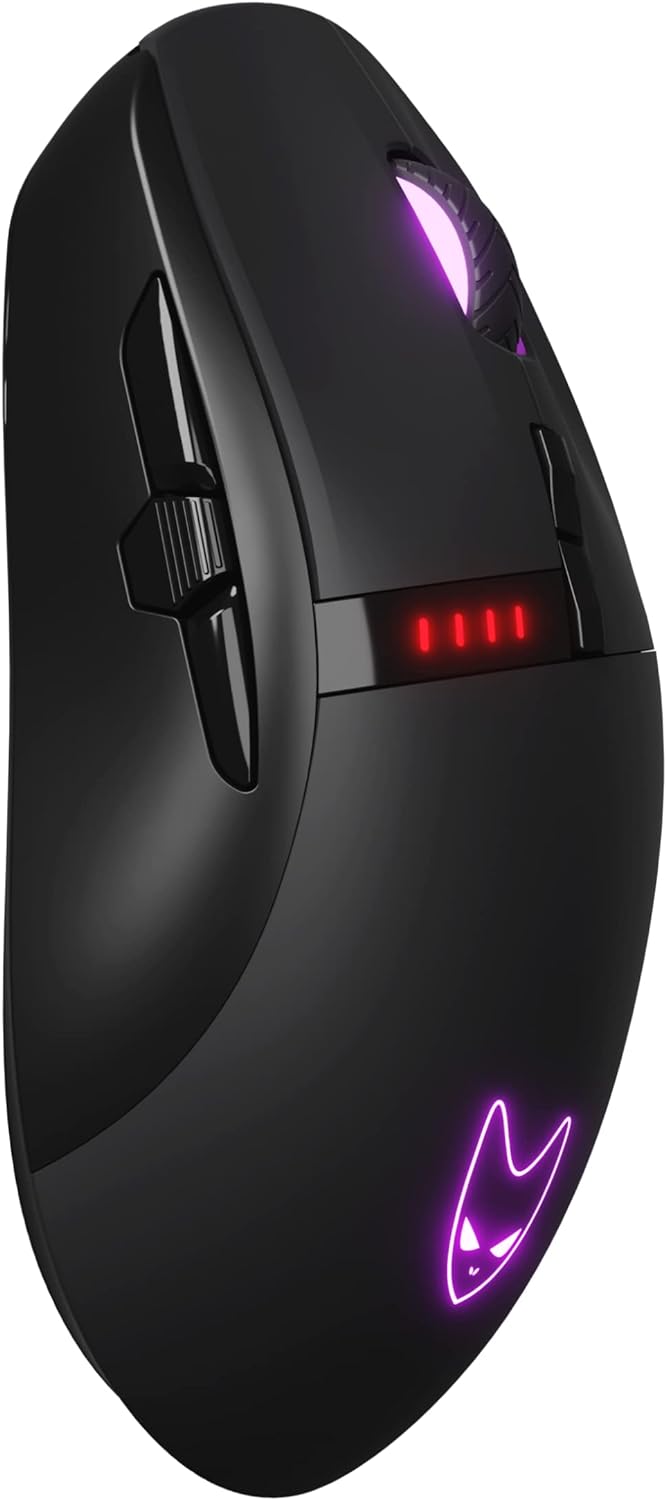 Oversteel - Invar Wireless Gaming Maus, 10000 DPI einstellbar, 8 programmierbare Tasten, 10 RGB-Bele