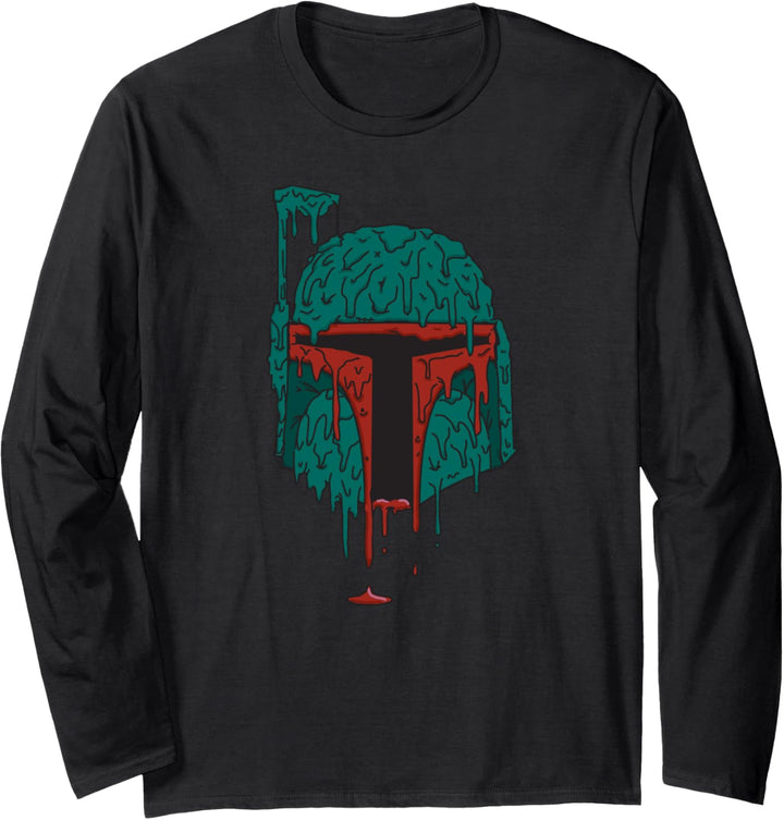 Star Wars Boba Fett Grime Slime Dripping Paint Art Langarmshirt