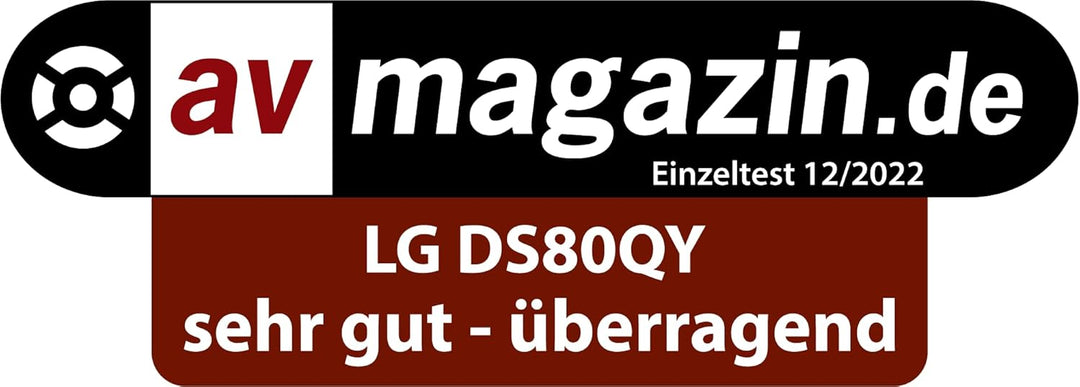 LG DS80QY 3.1.3 Soundbar (480W) mit kabellosem Subwoofer & MERIDIAN-Technologie (Dolby Atmos, HDMI,