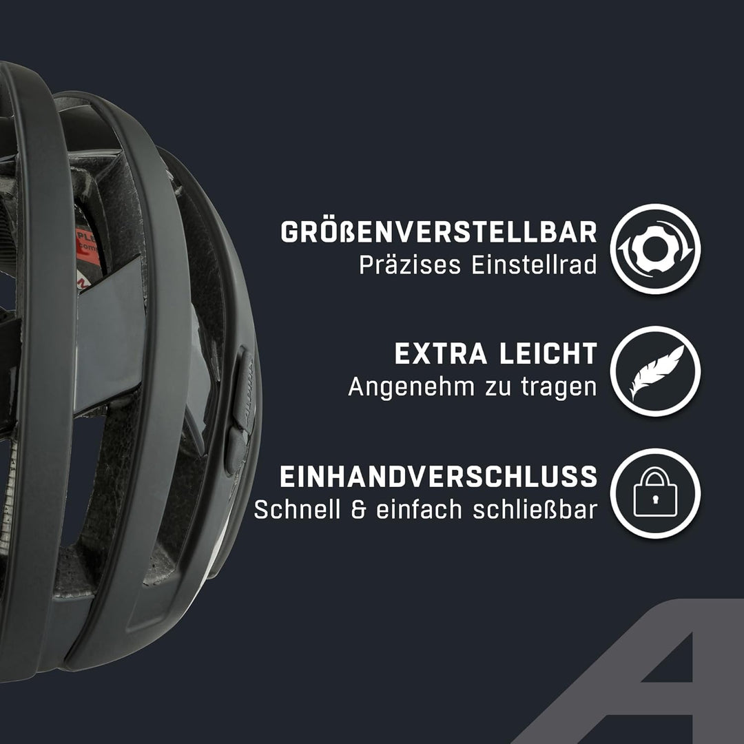 ALPINA Ravel Helm schwarz 51-56 cm, 51-56 cm