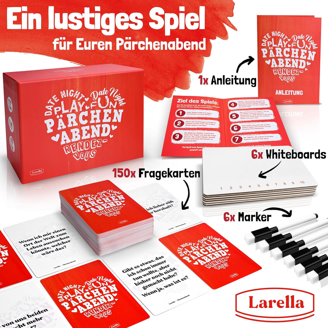 Pärchenabend Partner Geschenke - Geschenk für Ihn & Sie - Perfekte Couple Geschenke - Couple Game Ka