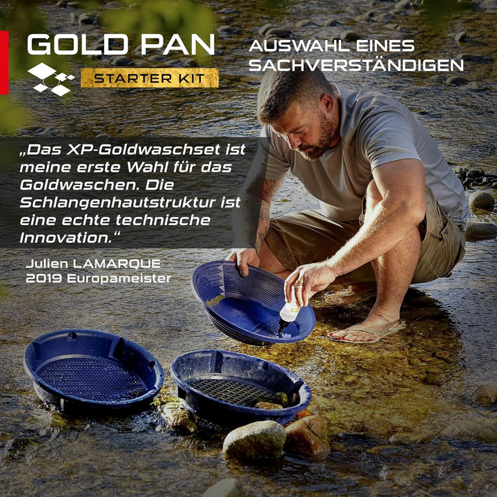 XP Metal Detectors Goldpfanne Starter Kit - Ideal für den Einstieg in die Goldsuche - mit XP Goldpfa