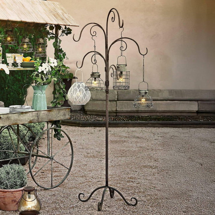 Loberon Ständer Merisette, Nostalgisches Antik-Finish, für Laternen, Gartenwerkzeuge, Kleidung &amp; meh