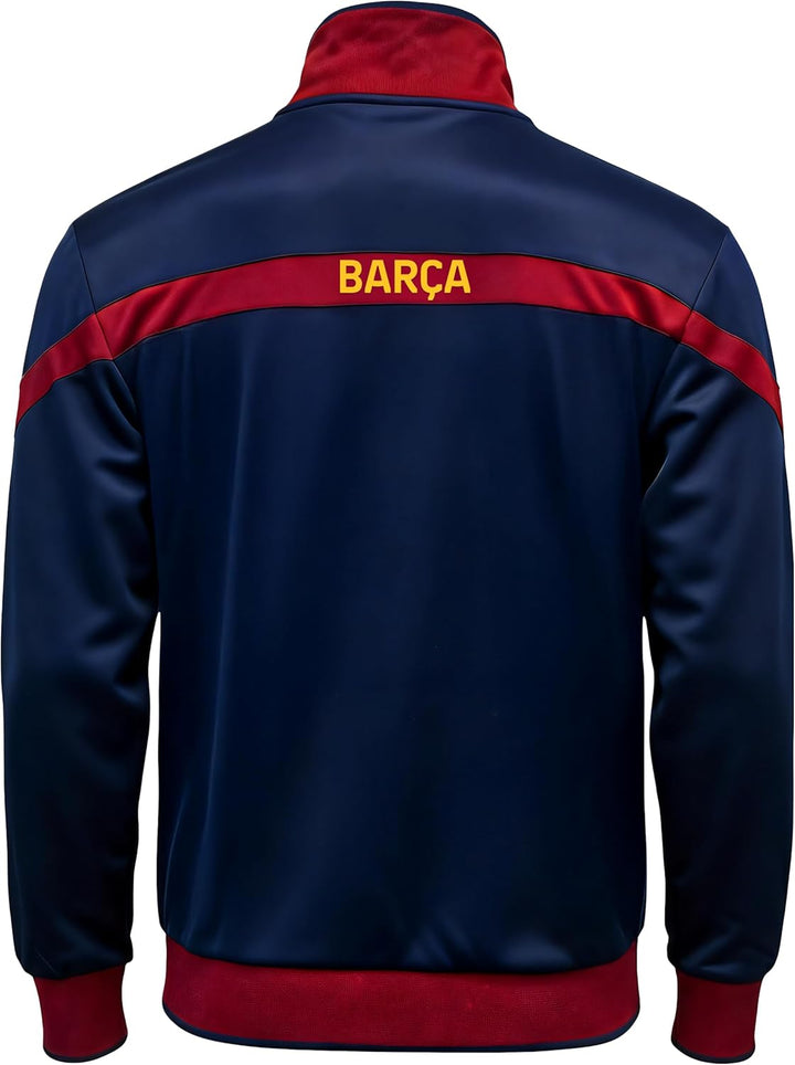 Icon Sports Herren Fc Barcelona Trainingsjacke mit durchgehendem Reissverschluss L Blau, L Blau