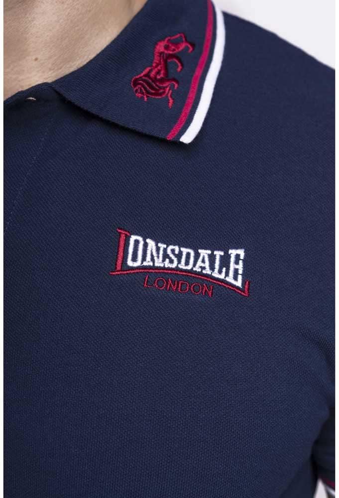 Lonsdale Herren Lion T-Shirt Blau (Bleu/Rouge/Blanc) S, Blau (Bleu/Rouge/Blanc) S