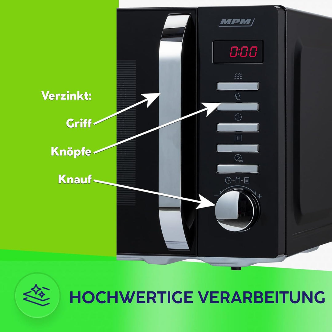 MPM Mikrowelle MPM-20-KMT-05 20 L - Mikrowellenofen für schnelles Kochen - Erwärmen und Auftauen - D
