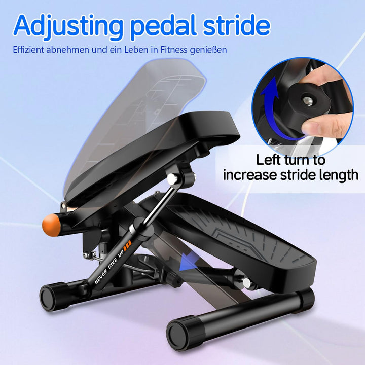 Stepper für Zuhause-Mini Stepper, Einstellbarer Widerstand Stepper mit Smart Display, Stairmaster, H