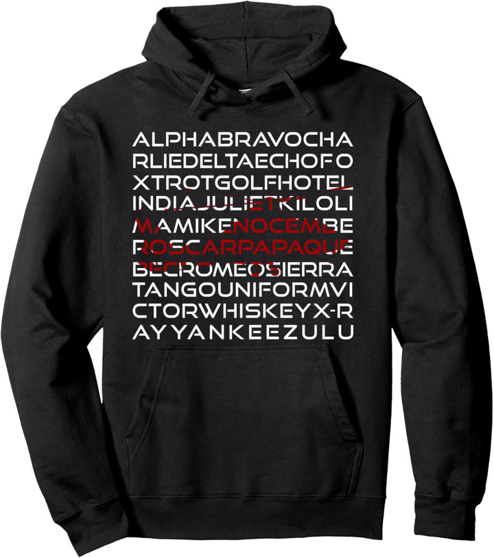 Phonetisches Alphabet Pilot hubschrauber Helikopter Geschenk Pullover Hoodie