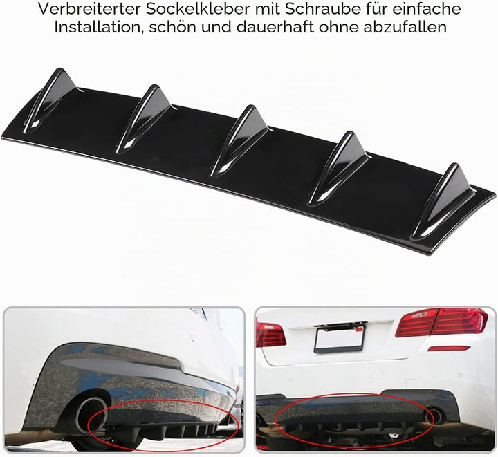 Heckschürze Spoiler, Universal Auto Heckschürze Chassis Haifischflosse Spoiler Flügellippe Diffusor
