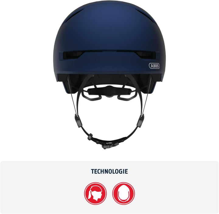 ABUS Stadthelm Scraper 3.0 - Robuster Hartschalen-Fahrradhelm L (57-62 cm) Blau (ultra blue), L (57