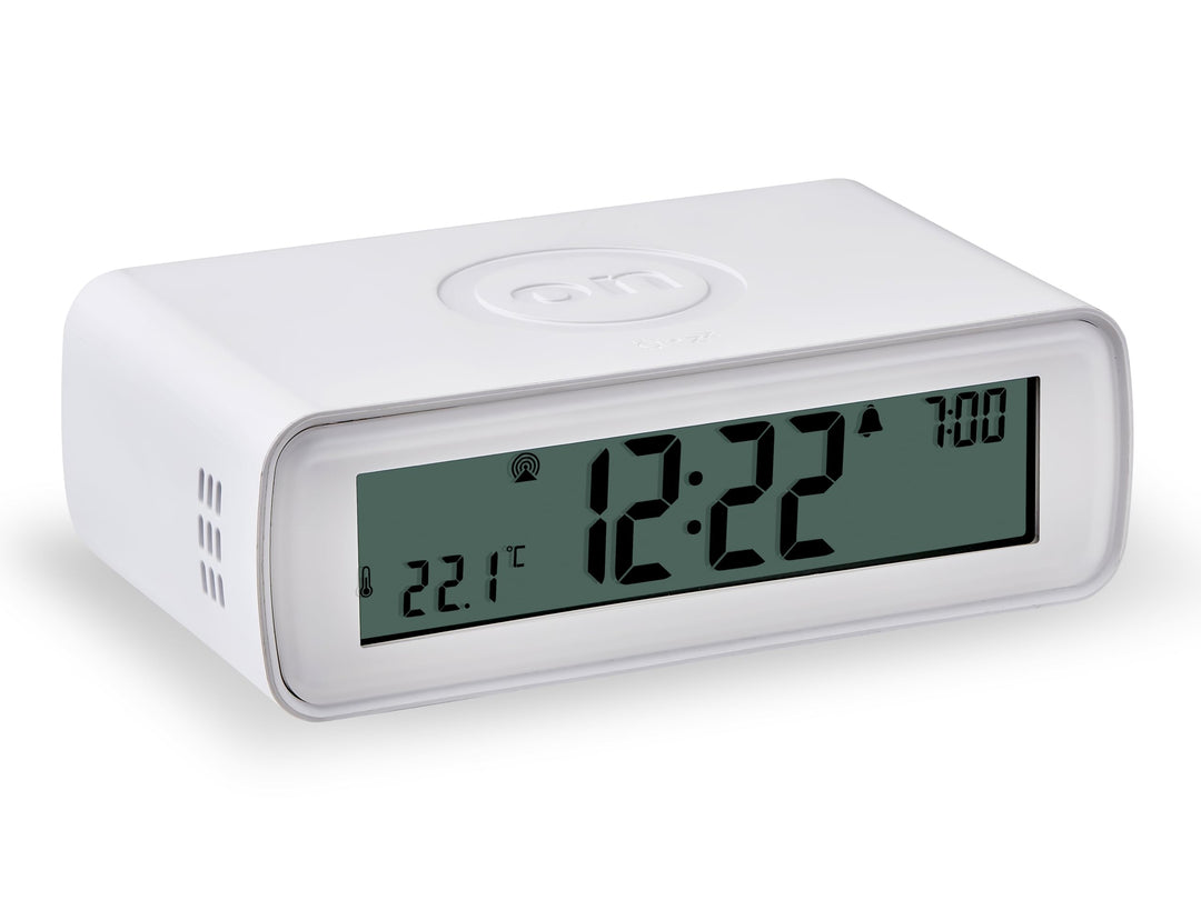 Atlanta Funkwecker digital LCD Flip Clock Licht Snooze Repetition Crescendo Alarm - 1874/0 (Weiss),