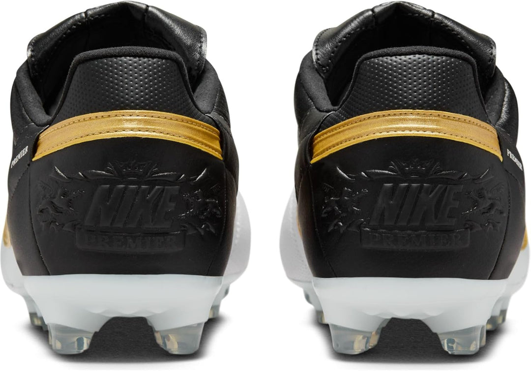 Nike Herren Premier 3 FG Low-Top Fussballschuh 40 EU White Metallic Gold Black, 40 EU White Metallic