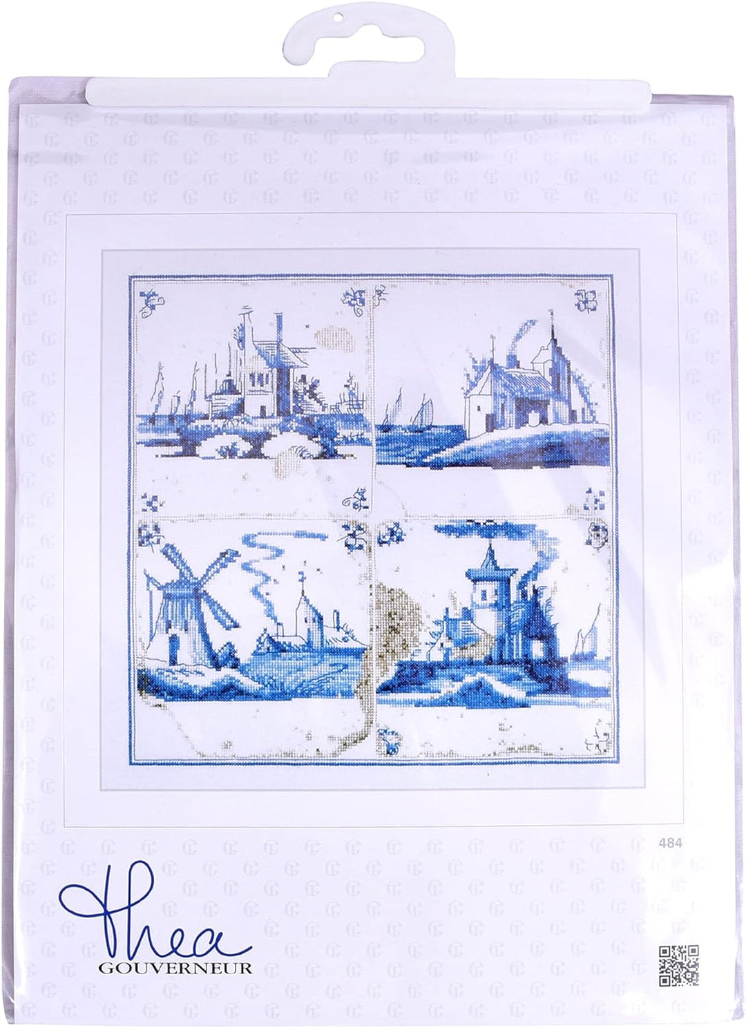 Thea Gouverneur - Kreuzstich-Set - Antike Flieen. Dörfer - Leinen - 36 Count - Für Erwachsene - 484