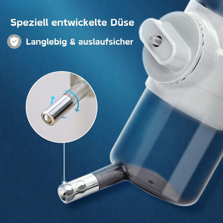 Hunde Trinkflasche [Grau, 700ml] Haustier Wasserspender Auslaufsichere Hund Katzen Kaninchen Käfig W