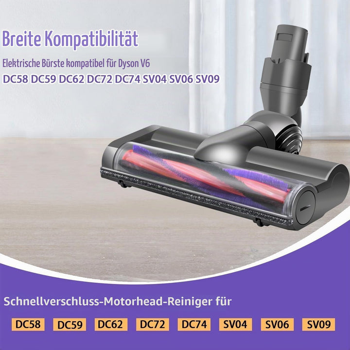 Elektrische Bürste kompatibel für Dyson V6 DC58 DC59 DC62 DC72 DC74 SV04 SV06 SV09, Direktantrieb Re