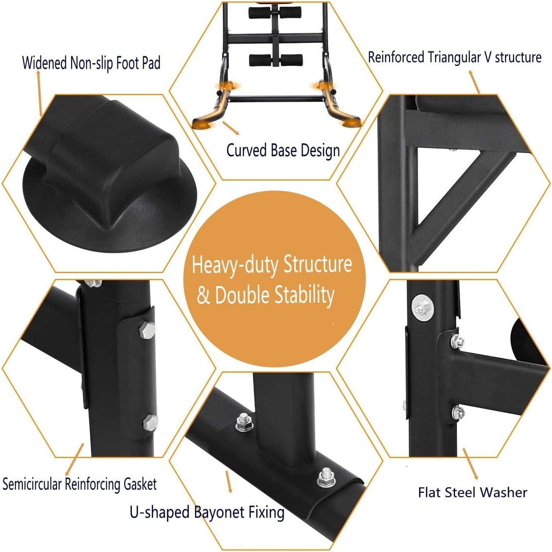 Dip Station Power Tower, Multifunktionale Kraftturm mit klappbarem Hantelbank, Klimmzugstange für Kr