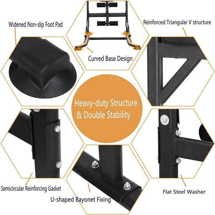 Dip Station Power Tower, Multifunktionale Kraftturm mit klappbarem Hantelbank, Klimmzugstange für Kr