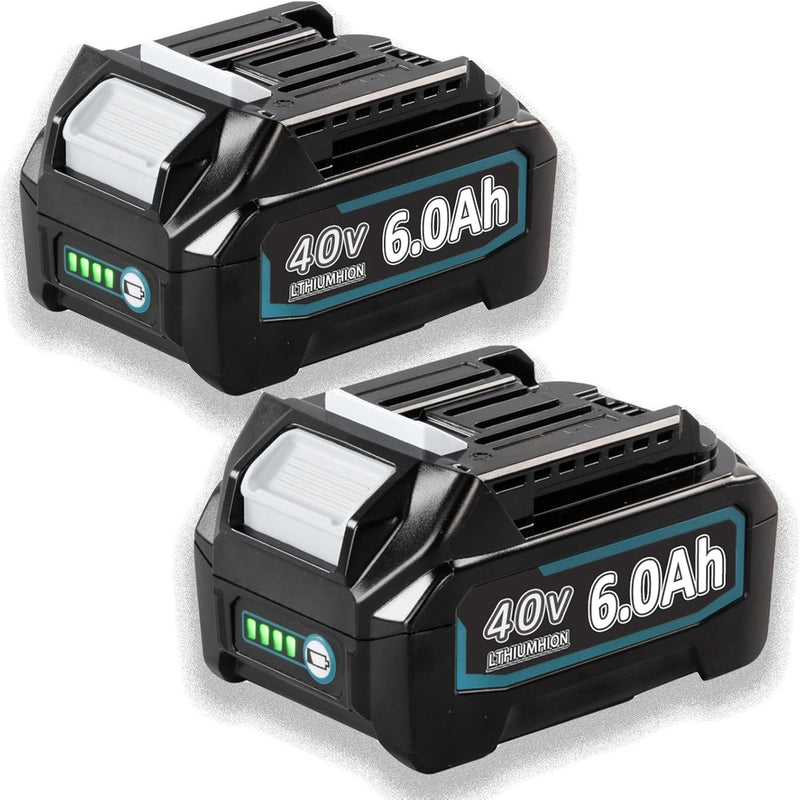 2X 40V 6.0Ah/6000mAh Ersatzakku für Makita Akku BL4060B Li-Ion BL4050B BL4060B BL1850B BL1860 BL1850