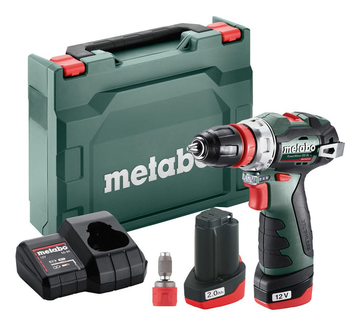 metabo Akku-Bohrschrauber PowerMaxx BS 12 BL Q - 12V, Bürstenlos, Schnellspannbohrfutter, kompakt un