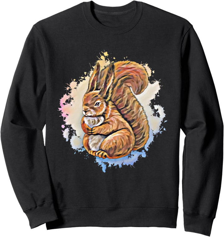 Eichhörnchen Motiv buntes Design Nagetiere Streifenhörnchen Sweatshirt