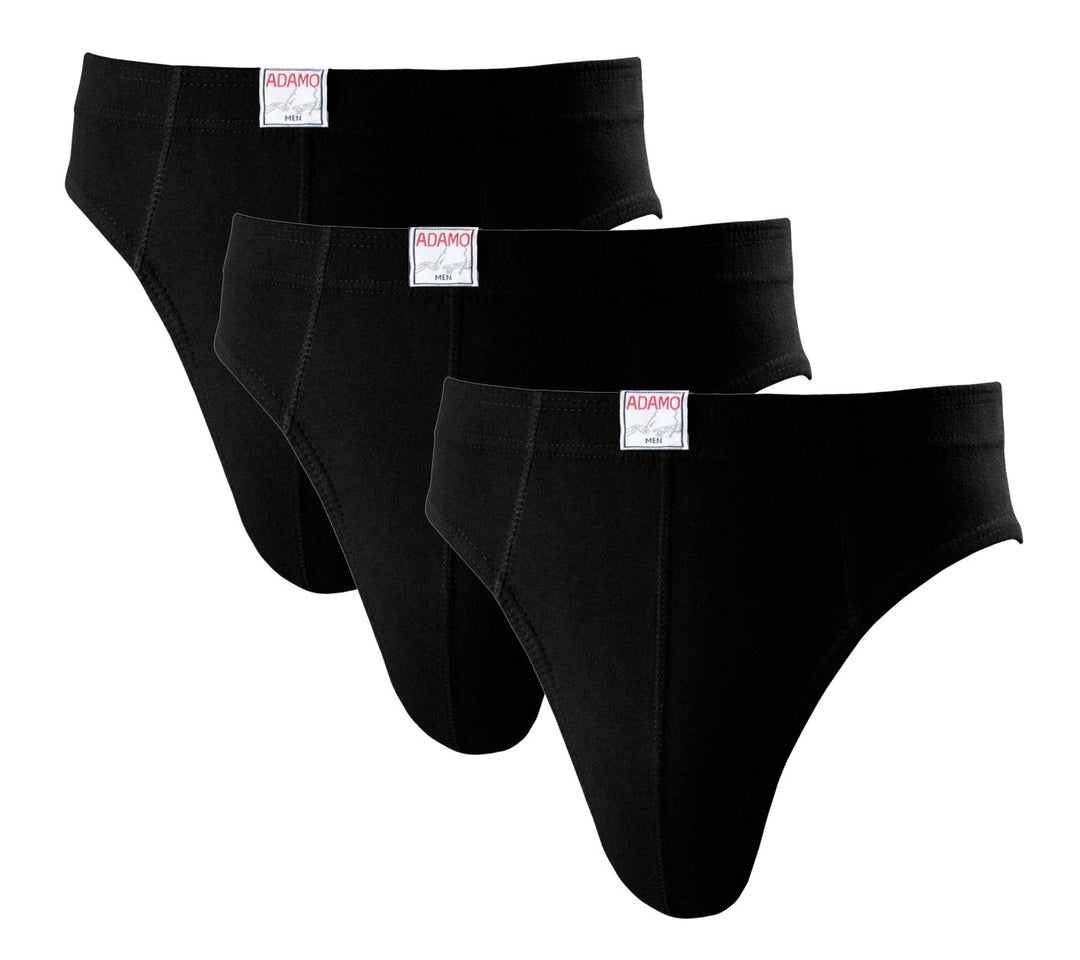 ADAMO 3er-Pack Slips Übergrösse schwarz 10 Grosse Grössen Schwarz, 10 Große Größen Sc