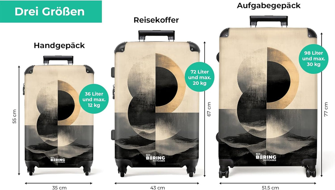 Koffer XL Gross 77x51.5x28 cm Reisekoffer mit Rollen Leicht Trolley grosser Hartschalenkoffer Rollko